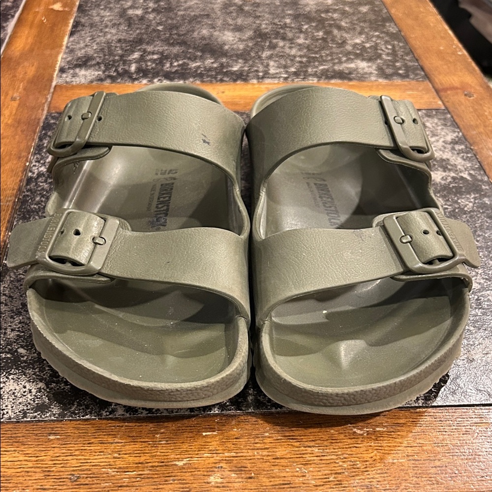 Birkenstock Khaki Slide Sandals